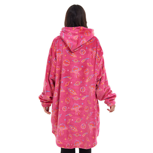 Snuggs Blanket Hoodie Fuchsia Space